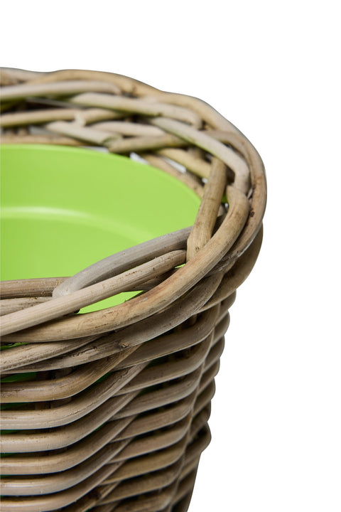 RUSH WEAVES - CESTA CACHET-POT CON VASO IN PLASTICA INTERNO