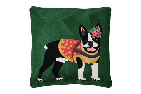 EMBROIDERY - CUSCINO BOSTON TERRIER