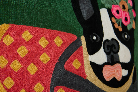 EMBROIDERY - CUSCINO BOSTON TERRIER