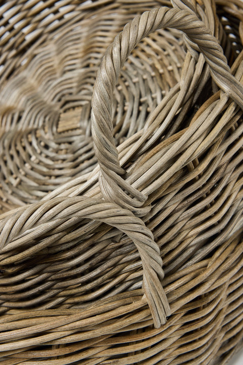 RUSH WEAVES – SET 3 VASSOI TONDI IN RATTAN CON MANICI
