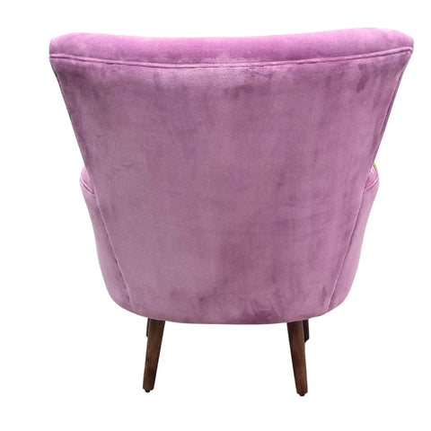 ANTHEA - POLTRONA COLOR GLICINE CON FIORI RICAMATI