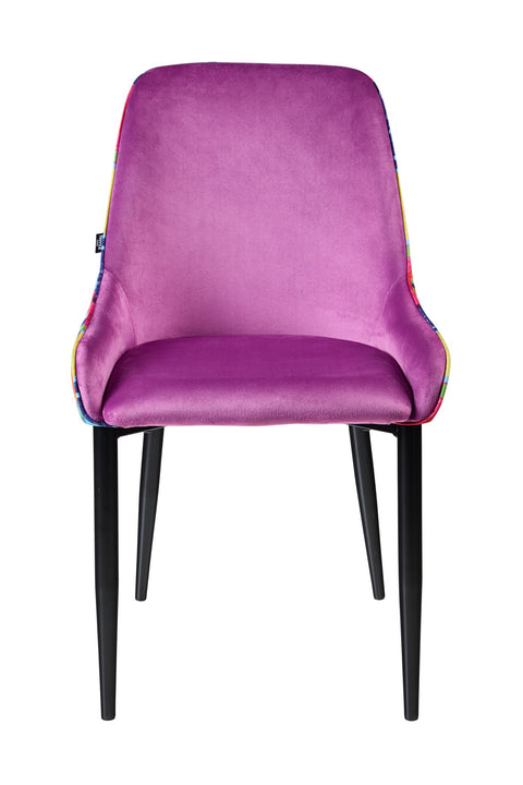 FLOWER - SEDIA AUBERGINE CON RETRO FANTASIA FLOREALE