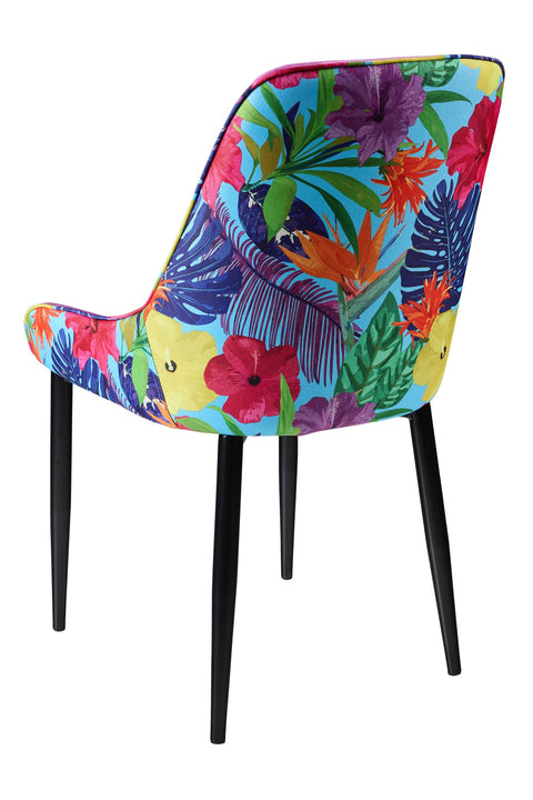 FLOWER - SEDIA AUBERGINE CON RETRO FANTASIA FLOREALE