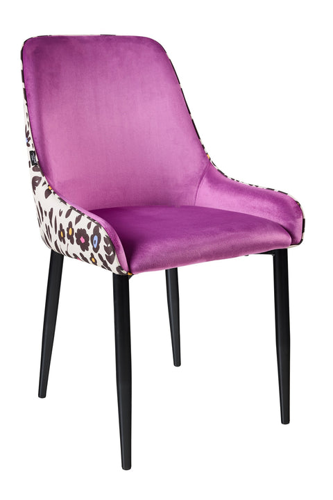 UNIMALIER - SEDIA AUBERGINE CON RETRO FANTASIA UNIMALIER