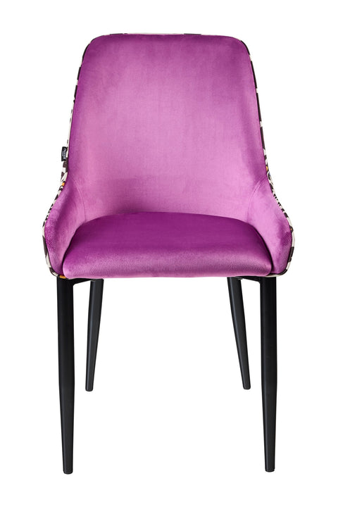 UNIMALIER - SEDIA AUBERGINE CON RETRO FANTASIA UNIMALIER