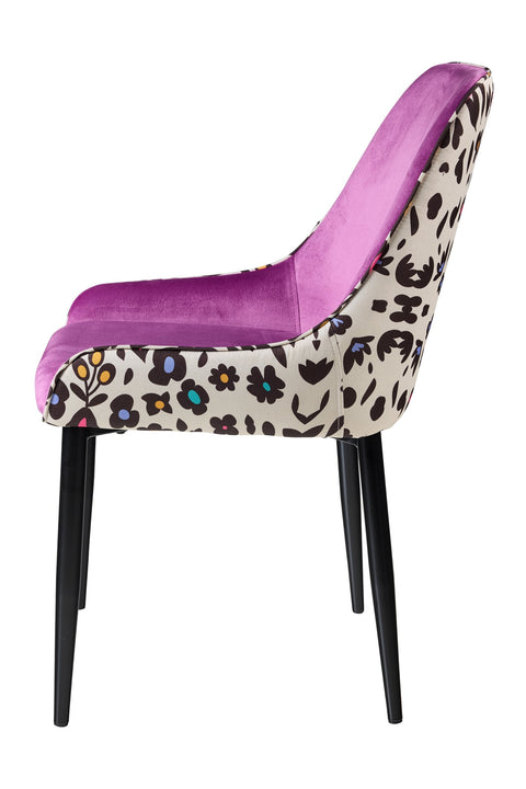 UNIMALIER - SEDIA AUBERGINE CON RETRO FANTASIA UNIMALIER