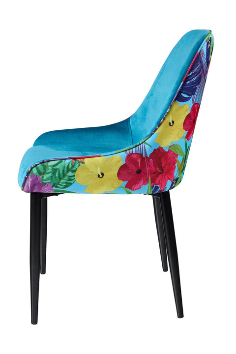 FLOWER - SEDIA OTTANIO CON RETRO FANTASIA FLOREALE
