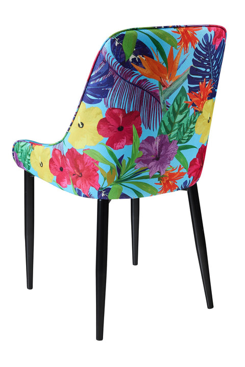FLOWER - SEDIA OTTANIO CON RETRO FANTASIA FLOREALE