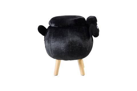 POUFFOTTO - POUF PECORA NERA IMBOTTITO CON CONTENITORE