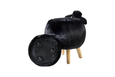 POUFFOTTO - POUF PECORA NERA IMBOTTITO CON CONTENITORE