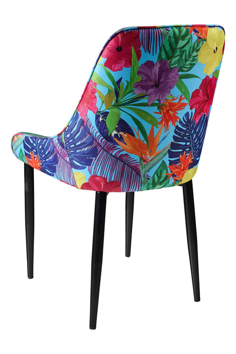 FLOWER - SEDIA VERDE CON RETRO FANTASIA FLOREALE