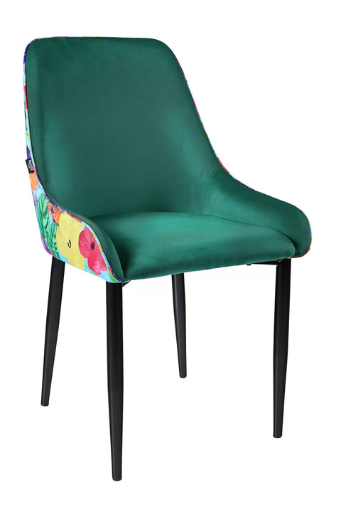 FLOWER - SEDIA VERDE CON RETRO FANTASIA FLOREALE