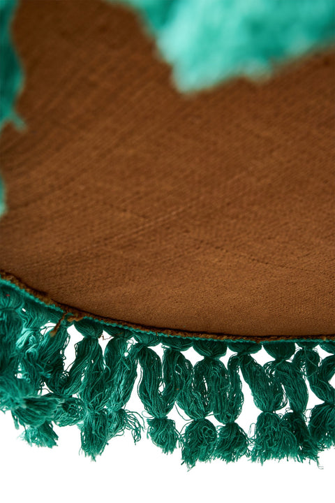 SIVIGLIA - LAMPADARIO MARRONE CON FRANGIA VERDE