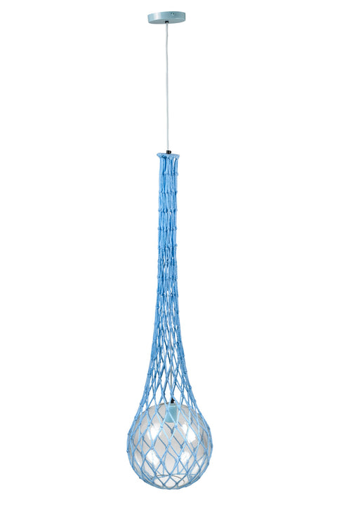 GALENA - LAMPADARIO AZZURRO MARE CON RETE GRANDE