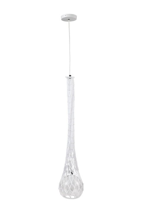 GALENA - LAMPADARIO BIANCO DA SOFFITO CON RETE