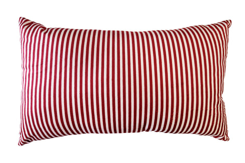 GIFTPACK - CUSCINO RIGHE CON FIOCCO ROSSO 50X30
