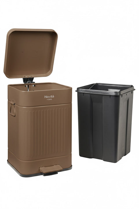 DAILY TRASH – PATTUMIERA NOCCIOLA SQUADRATA 20L SOFTCLOSE