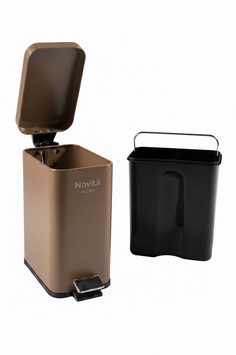 DAILY TRASH - PATTUMIERA NOCCIOLA  SQUADRATA 5L SOFTCLOSE
