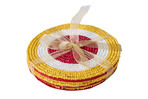 FRUITFUL - SOTTOBICCHIERI SET 1/4 CON PERLINE