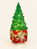 Jingle BG-40 – albero di Natale girevole verde e oro con luci – foto 1