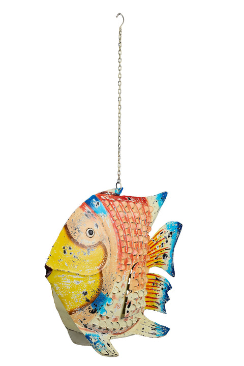 PESCE DA APPEDERE PORTA CANDELE ROSSO, BLU E GIALLO