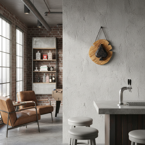 Decor parete Tchaou simbolo picche in ambiente