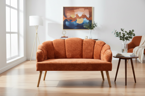 ELODIE - DIVANETTO TRE POSTI COLOR CARAMELLO