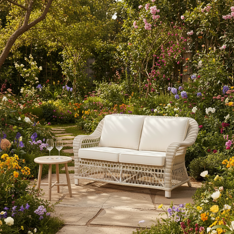 Divano giardino formato quadrato