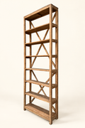 LIBRERIA 8 PIANI TEAK ORIGINALE — fondo avorio