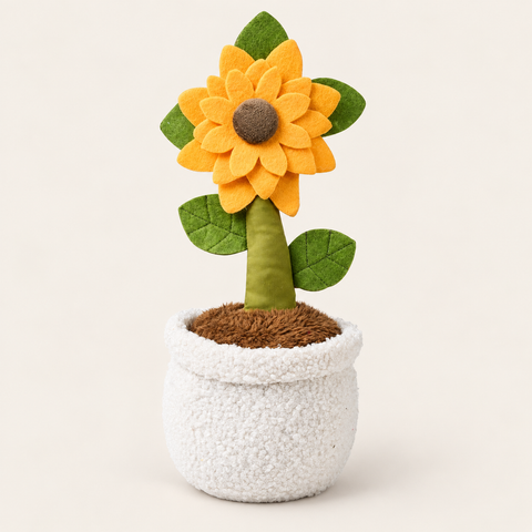 BATEBTES PORTAS - FERMAPORTA PIANTINA GIRASOLE — foto su sfondo avorio