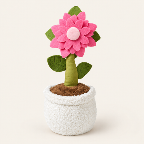BATENTES PORTAS - FERMAPORTA PINTINA FIORE ROSA — foto su sfondo avorio