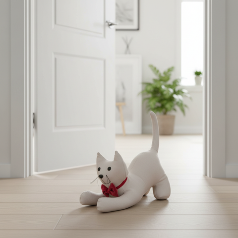 Fermaporte gatto bianco lifestyle