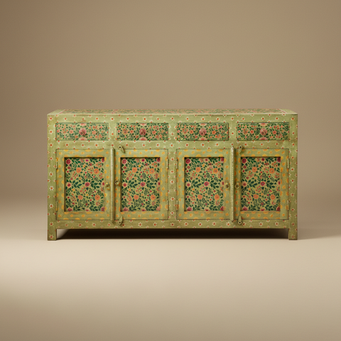 Frida Credenza Fiori - Sfondo neutro caldo