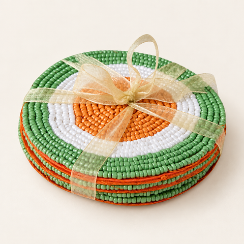 FRUITFUL - SOTTO BICCHIERI SET 1/4 - su fondo avorio con ombre morbide
