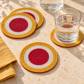 FRUITFUL - SOTTOBICCHIERI SET 1/4 CON PERLINE - ambientato sulla tavola
