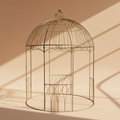 Gazebo in ferro anticato su sfondo beige