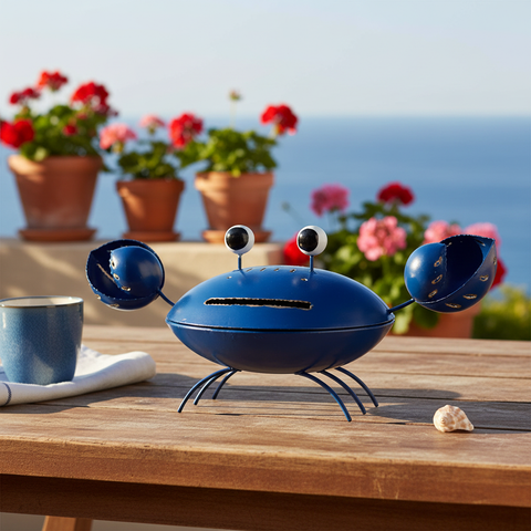 Granchio porta zampirone blu terrazza mediterranea