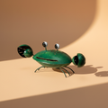Granchio verde sfondo neutro