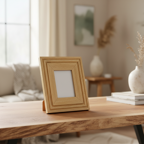 Cornice in legno in ambiente living