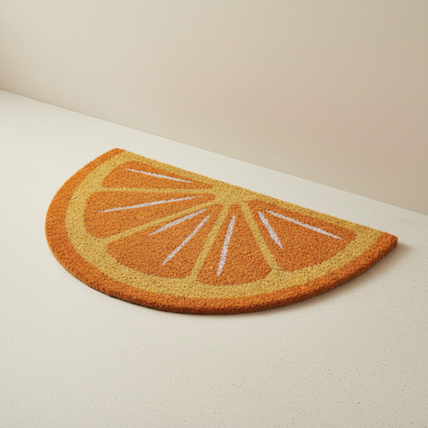 Zerbino Coco Door Mat Fetta Arancia su sfondo neutro