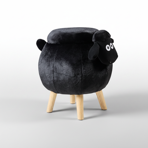 Pouf Pacora Nera - sfondo tenue con ombra