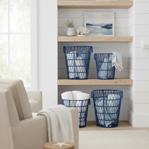 Set ceste blu in ambiente coastal come soluzione organizzativa