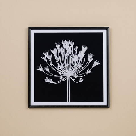 Quadro botanico su sfondo beige sabbia neutro