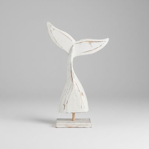 Coda di balena decorativa su sfondo grigio chiaro minimal