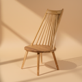 Poltroncina Raggio di Sole in teak indonesiano - sfondo neutro beige