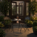 Set Game tavolino scacchiera nero con due sedie - ambientazione outdoor