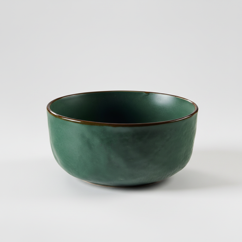 Lava frutta ceramica su sfondo grigio con ombra