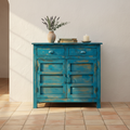 Mobile 2 Ante 2 Sportelli Azzurro Grande – ambientato in interno mediterraneo
