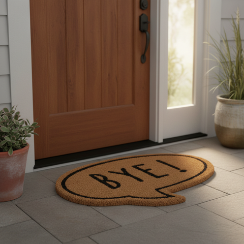 Zerbino Coco Door Mat Fumetto Bye all'ingresso
