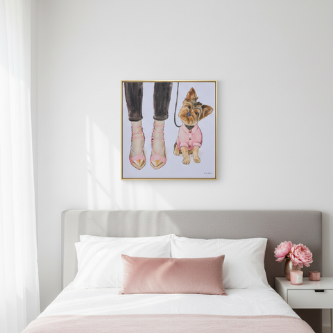 Quadro Yorkshire Gallery in camera da letto moderna chic